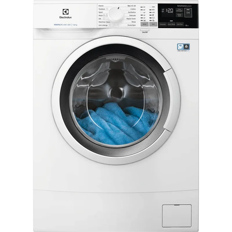 Bild 1 för Electrolux PerfectCare 600 EW6S5426E6 - Tvättmaskin - bredd: 59.5 cm - djup: 41.1 cm - höjd: 84.3 cm - frontmatad - 42 liter - 6 kg - 1200 rpm