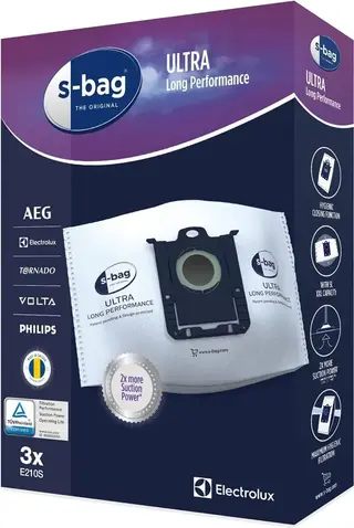Produktfoto för Electrolux s-Bag E210S Ultra Long Performance - Påse - till dammsugare (paket om 3)