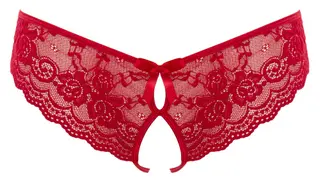 Produktfoto för Elegant Röd Spetstrosa Med Öppen Design