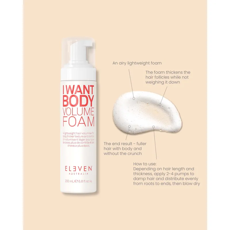 Bild 2 för Eleven Australia I Want Body Volume Foam 200 ml