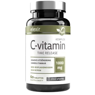 Produktfoto för Elexir Pharma C-vitamin Time Release 1000 mg 60 tabletter