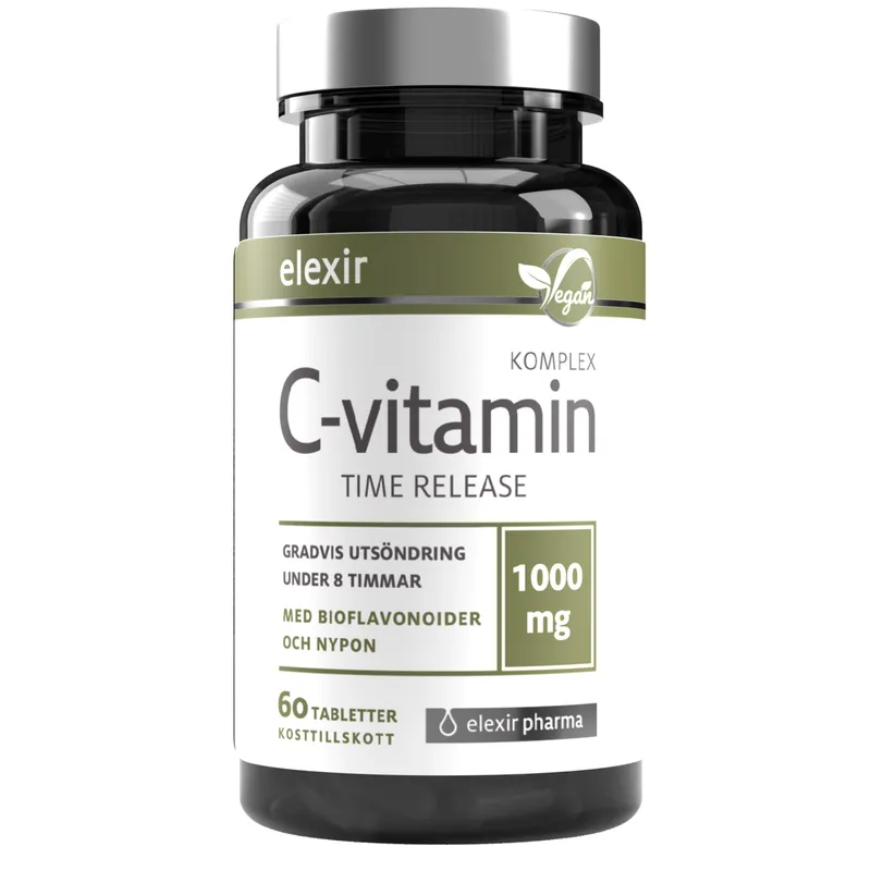 Bild 2 för Elexir Pharma C-vitamin Time Release 1000 mg 60 tabletter