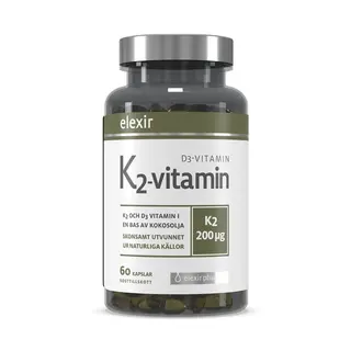 Produktfoto för Elexir Pharma Elexir K2-vitamin D3-vitamin 60 kapslar