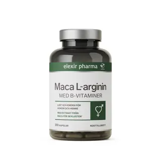 Produktfoto för Elexir Pharma Elexir Maca L-arginin 180 kapslar