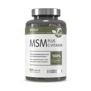 Produktfoto för Elexir Pharma Elexir MSM + C Vitamin 120 tabletter