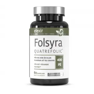 Produktfoto för Elexir Pharma Folsyra 60 kapslar