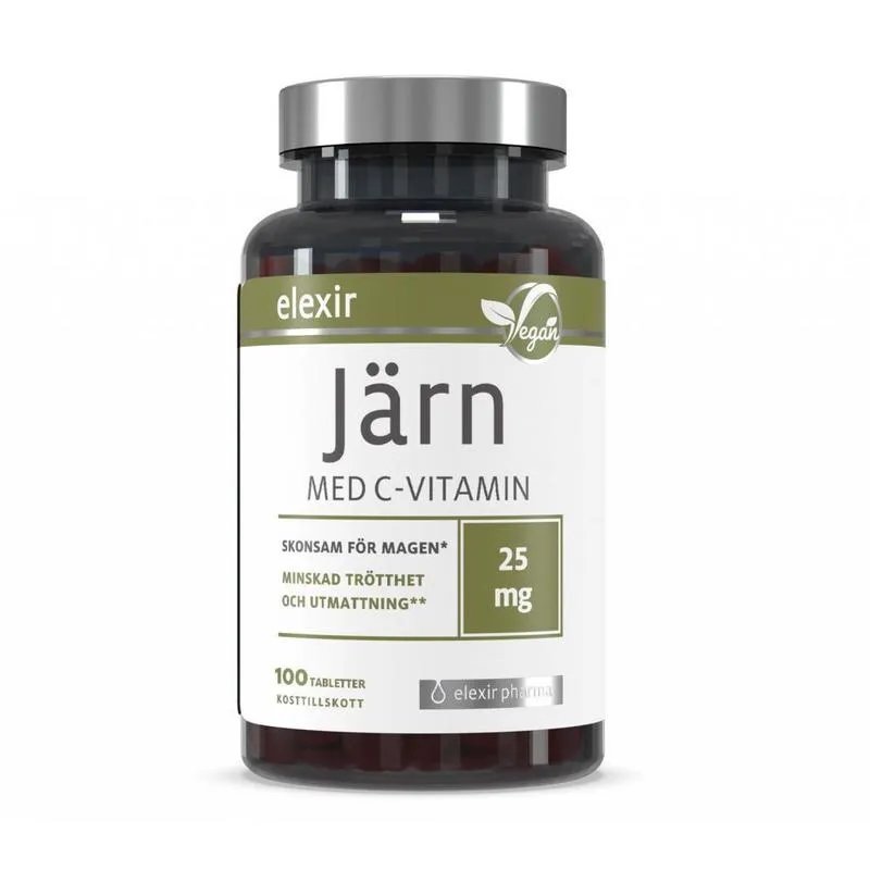 Bild 1 för Elexir Pharma Järn med C-Vitamin 100 tabletter