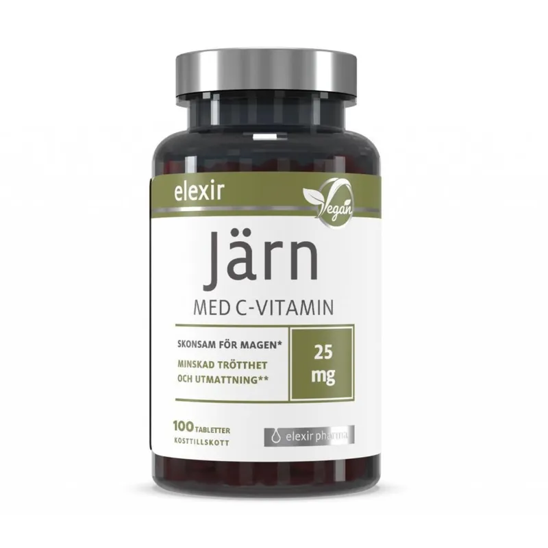 Bild 2 för Elexir Pharma Järn med C-Vitamin 100 tabletter