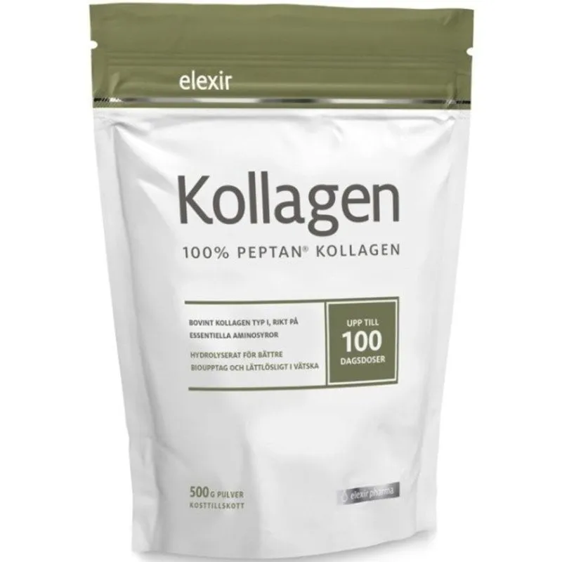 Bild 1 för Elexir Pharma Kollagen 100% Peptan Kollagen 500 g