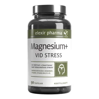 Produktfoto för Elexir Pharma Magnesium+ Vid stress 90 kapslar