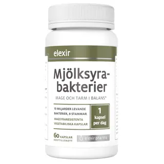 Produktfoto för Elexir Pharma Mjölksyrabakterier 60 kapslar