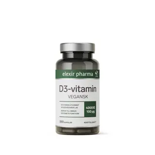 Produktfoto för Elexir Pharma Vegan D3 4000IE 100 kapslar