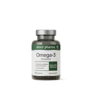 Produktfoto för Elexir Pharma Vegansk Omega-3 120 kapslar