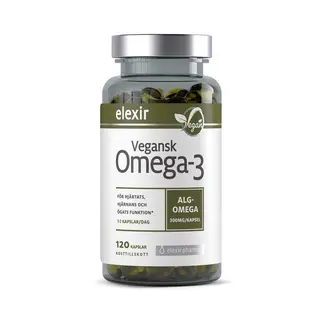 Produktfoto för Elexir Pharma Vegansk Omega-3 120 kapslar