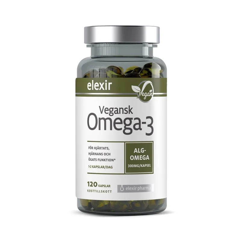 Bild 2 för Elexir Pharma Vegansk Omega-3 120 kapslar
