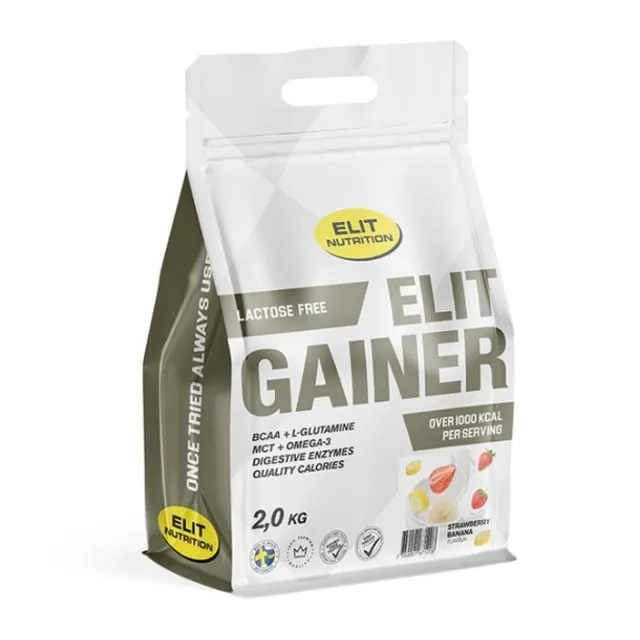 Alternativ bild 0 för Elit Gainer, Lactose free, 2 kg, Strawberry Banana