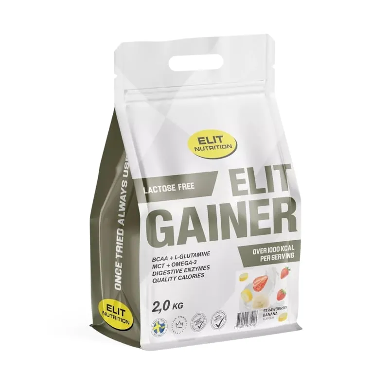 Bild 1 för Elit Gainer, Lactose free, 2 kg, Strawberry Banana