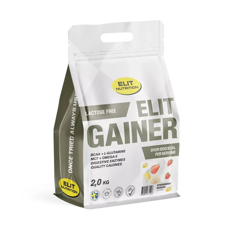 Bild 2 för Elit Gainer, Lactose free, 2 kg, Strawberry Banana
