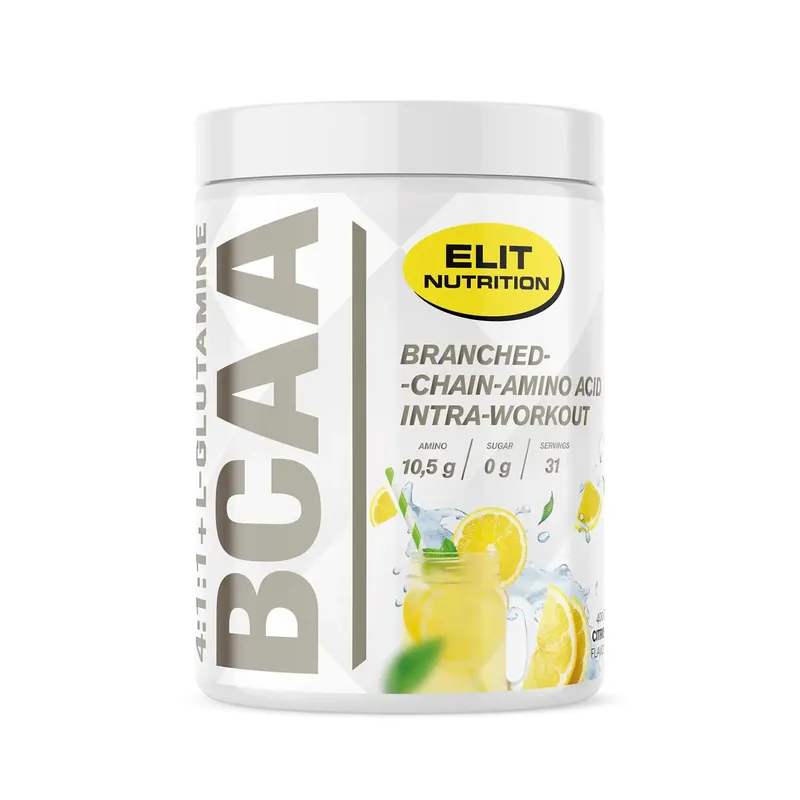 Bild 2 för Elit Nutrition BCAA 4:1:1 + L-glutamine med Elektrolyter Citrus 400 g