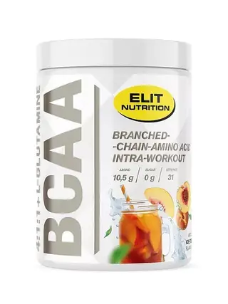 Produktfoto för Elit Nutrition BCAA 4:1:1 + L-glutamine med Elektrolyter Ice Tea 400 g