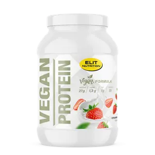 Produktfoto för Elit Nutrition Vegan Protein Laktosfri Proteinpulver Jordgubb 750 g