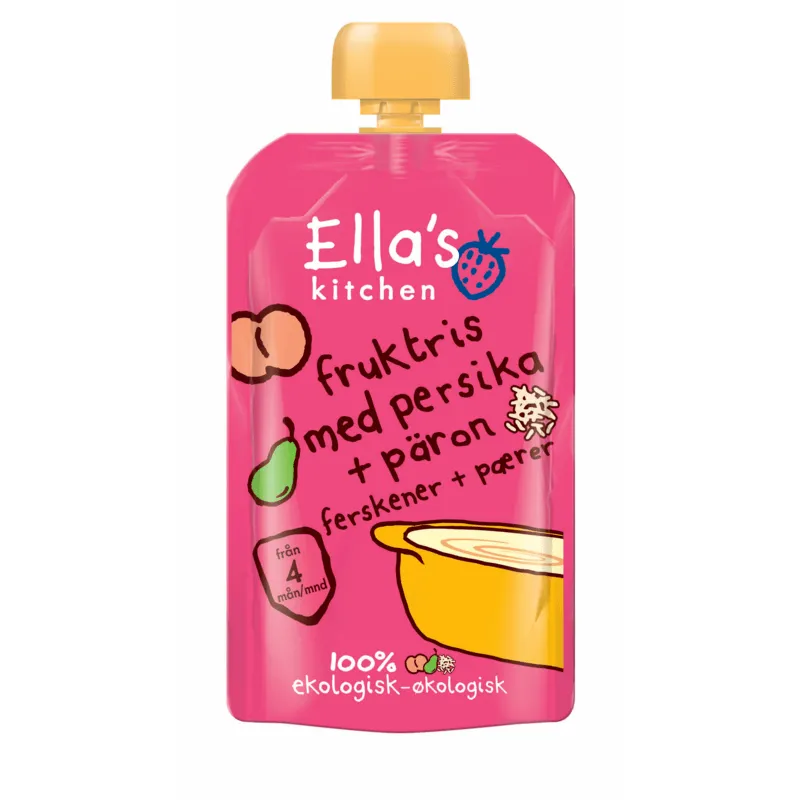 Bild 1 för Ella's Kitchen Fruktris Persika Päron 120 g