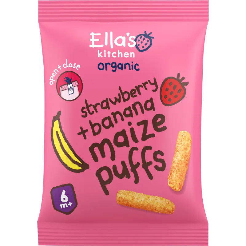 Bild 1 för Ella's Kitchen Majsmums Jordgubbar Bananer 20 g