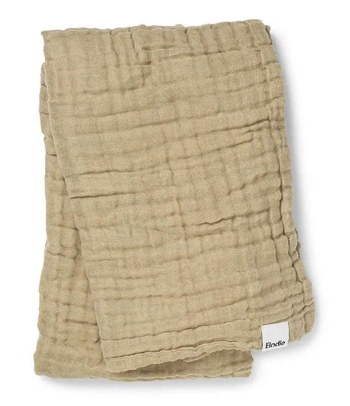 Alternativ bild 0 för Elodie Details crinkled blanket, pure khaki