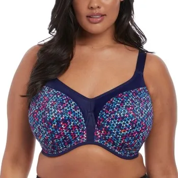 Alternativ bild 0 för Elomi BH Energise Underwire Sport Support Bra Marin mönstrad F 90 Dam