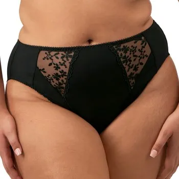 Alternativ bild 0 för Elomi Trosor Zarla High Leg Brief Svart polyamid Large Dam