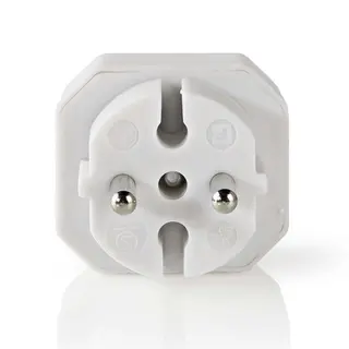 Produktfoto för Eluttag Splitter Typ F CEE 7/7, 250 V AC 50 Hz, 1100W - Vit