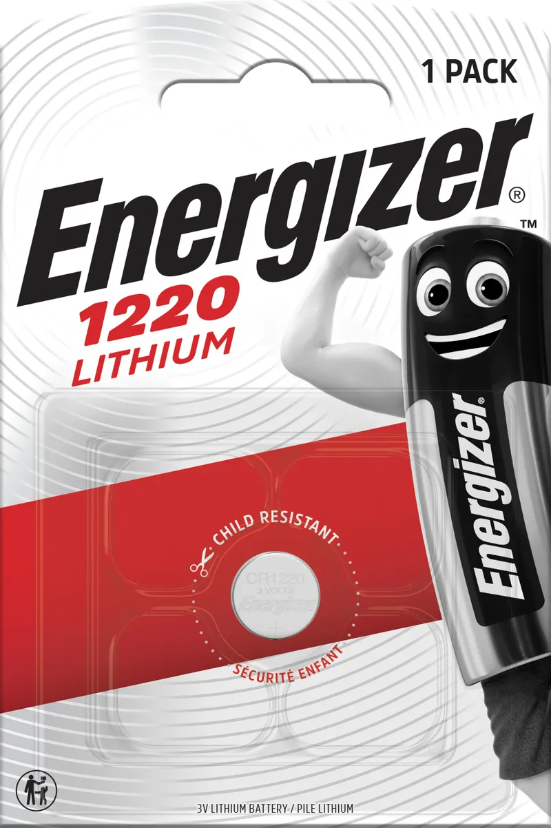 Alternativ bild 0 för Energizer CR1220, Engångsbatteri, CR1220, Litium, 3 V, 1 styck, CE