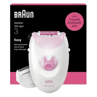 Produktfoto för Epilator Silk·épil 3 med sladd, Långvarigt Slät Hud, 3-031, Rosa