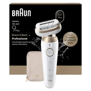 Produktfoto för Epilator Silk·épil 9 Flex Wet & Dry, Långvarigt Slät Hud, 9-011 3D, Guld