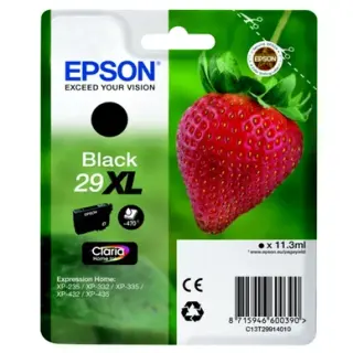 Produktfoto för Epson 29XL - 11.3 ml - XL - svart - original - blister med RF-larm/akustiskt larm - bläckpatron - för Expression Home XP-235, 245, 247, 255, 332, 335, 342, 345, 432, 435, 442, 445, 455