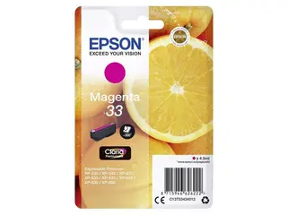 Produktfoto för Epson Bläckpatron 33, C13T33434012, Orange, Claria Premium, magenta, singelförpackning