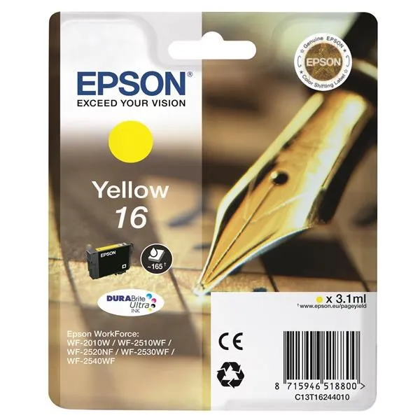 Alternativ bild 0 för Epson Bläckpatron C13T16244012 Gul