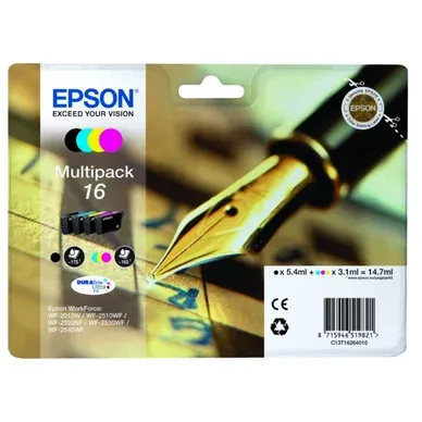 Alternativ bild 0 för Epson Bläckpatron C13T16264012 BK/C/M/Y