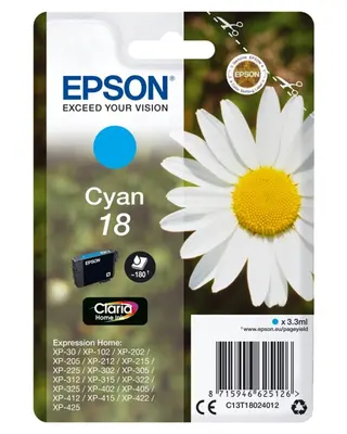 Produktfoto för Epson Bläckpatron C13T18024012 Cyan
