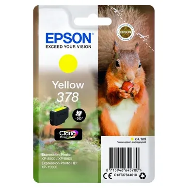 Alternativ bild 0 för Epson Bläckpatron C13T37844010 Gul