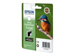 Produktfoto för Epson Bläckpatron, Kingfisher, T1590, Ultra Chrome HI Gloss 2, Gloss Optimizer, singelförpackning, C13T15904010