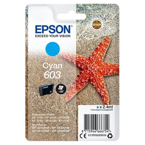 Alternativ bild 0 för Epson Bläckpatron T03U 603 Cyan