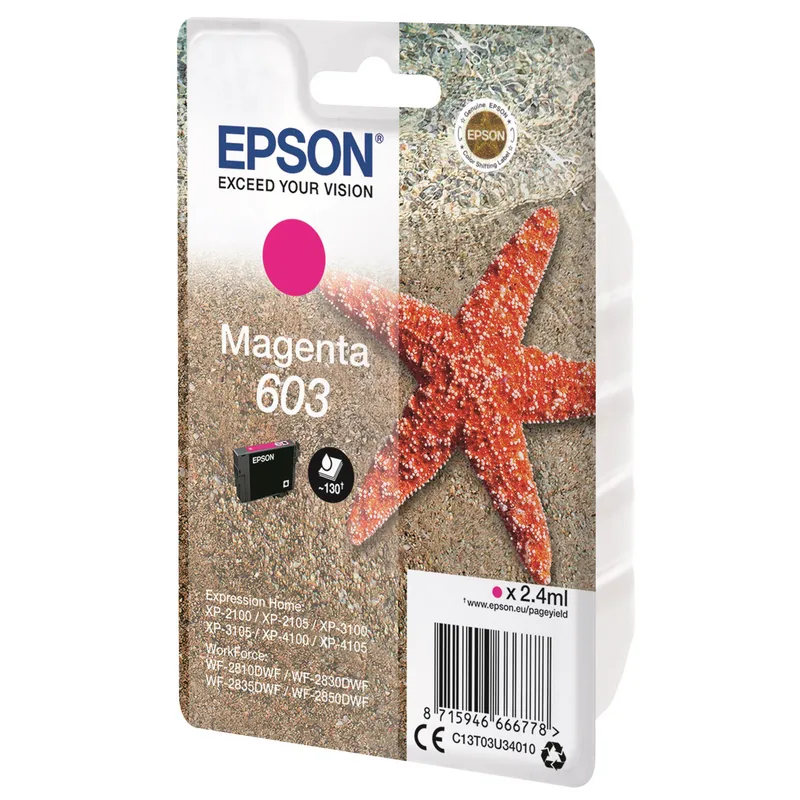 Alternativ bild 0 för Epson Bläckpatron T03U 603 Magenta