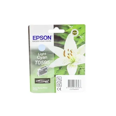 Alternativ bild 0 för Epson Bläckpatron, T0595, C13T05954010, Lily, ULTRACHROME K3, ljus cyan, singelförpackning