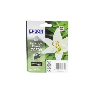 Produktfoto för Epson Bläckpatron, T0599, C13T05994010, Lily, ULTRACHROME K3, ljus svart, singelförpackning
