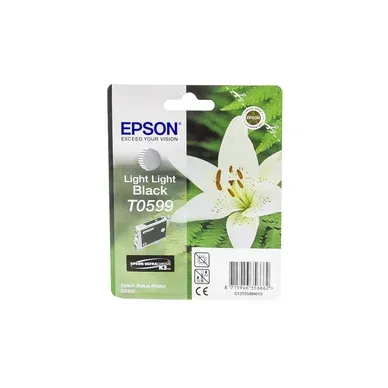 Alternativ bild 0 för Epson Bläckpatron, T0599, C13T05994010, Lily, ULTRACHROME K3, ljus svart, singelförpackning