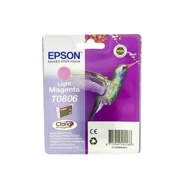 Alternativ bild 0 för Epson Bläckpatron, T0806, C13T08064011, Hummingbird, Claria Photographic, ljus cyan, singelförpackning