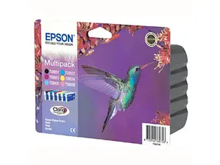 Produktfoto för Epson Bläckpatron T0807, svart, cyan, ljus cyan, magenta, ljus magenta, gul, flerpack