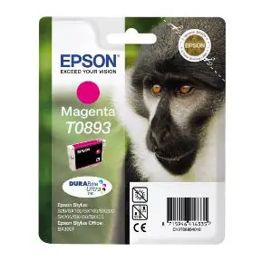Produktfoto för Epson Bläckpatron T0893, C13T08934010, Monkey, DURABrite Ultra-bläck, magenta, singelförpackning