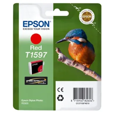 Alternativ bild 0 för Epson Bläckpatron, T1597, UltraChrome, röd, singelförpackning, C13T15974010